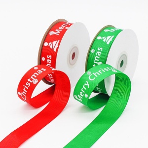 Factory modern luxury printing ribbon logo ribbon printing word gift box ribbon flower shop gift packaging