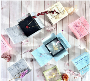 Folding Box Jewelry Ear Jewelry Packaging Box Wholesale Ring Necklace Earnail Jewelry Paper Box