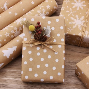 100*44cm Christmas Wrapping Craft Paper Roll DIY New Year Gift Party Gift Decoration Packaging Paper