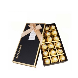 Custom Black Truffle Chocolate Packaging Box