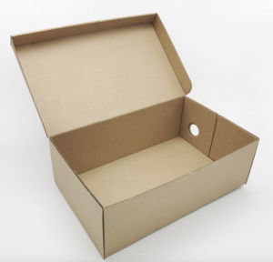 Spot corrugated paper shoe box packaging custom logo printing sneaker box